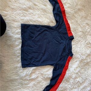 Tea Collection Navy and Red Long Sleeve Rashguard